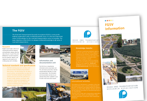 Faltblatt zu Straßenbaurichtlinien