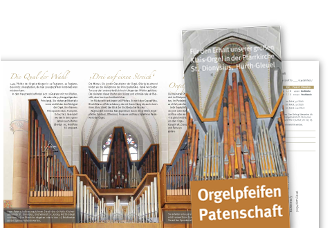 Faltblatt zu Orgelrestaurierung